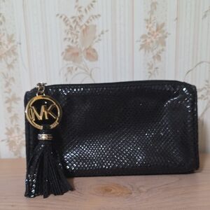 Michael Kors Black Snakeskin Wristlet